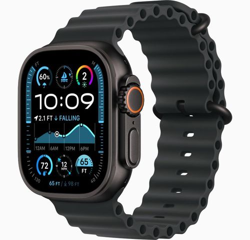 Apple Watch Ultra 2 49mm Titanium Black with Black Ocean Band MX4P3