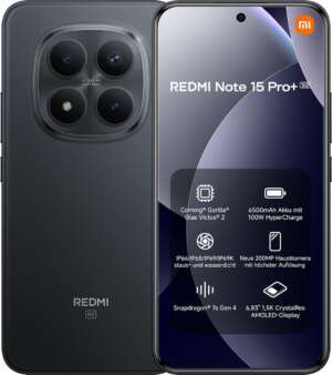 Xiaomi Redmi Note 15 Pro+ 5G 256GB 8GB RAM Dual sim Black