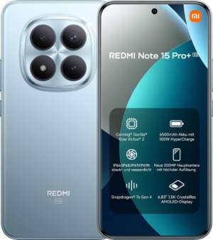 Xiaomi Redmi Note 15 Pro+ 5G 256GB 8GB RAM Dual sim Glacier Blue