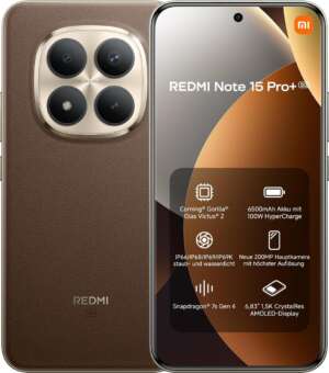 Xiaomi Redmi Note 15 Pro+ 5G 256GB 8GB RAM Dual sim Brown